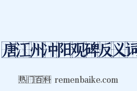 唐江州冲阳观碑反义词是什么意思的图片
